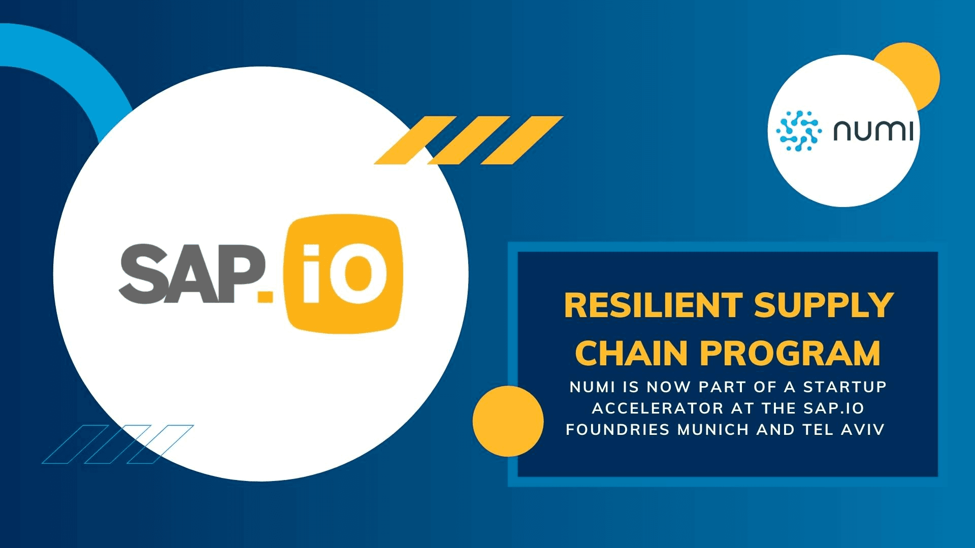 numi nimmt am SAP.iO Resilient Supply Chain Programm teil